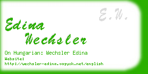 edina wechsler business card